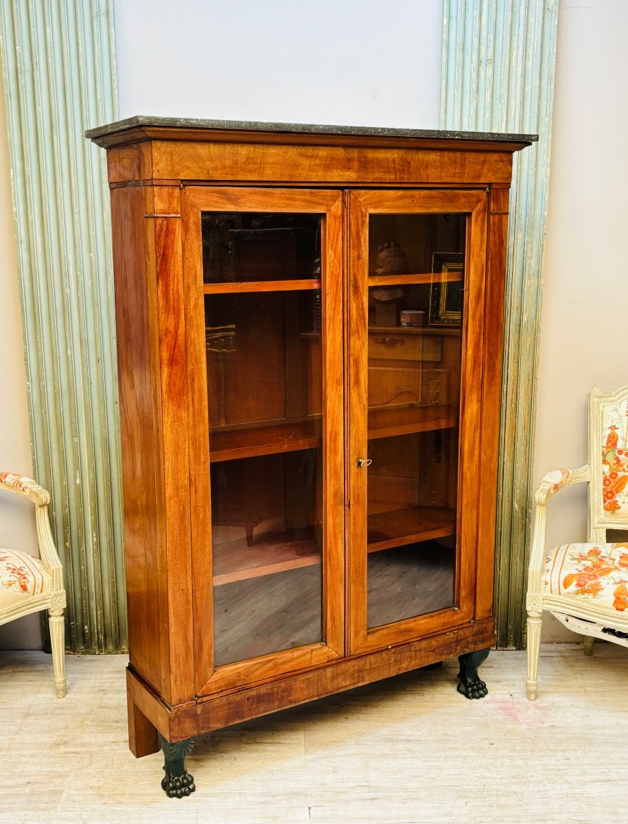 Vitrine En Acajou D’époque Empire 