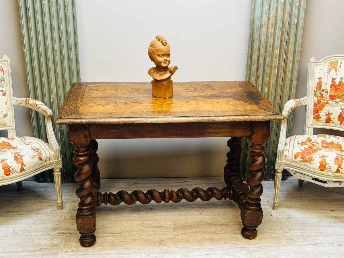 Table Bureau En Chêne D’époque Louis XIII