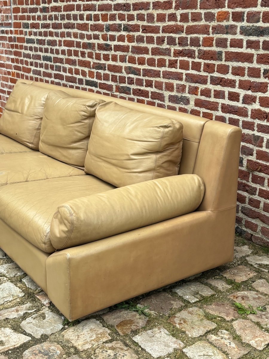 Edelhard Harlis For International Furniture Large Leather Sofa California Model-photo-1