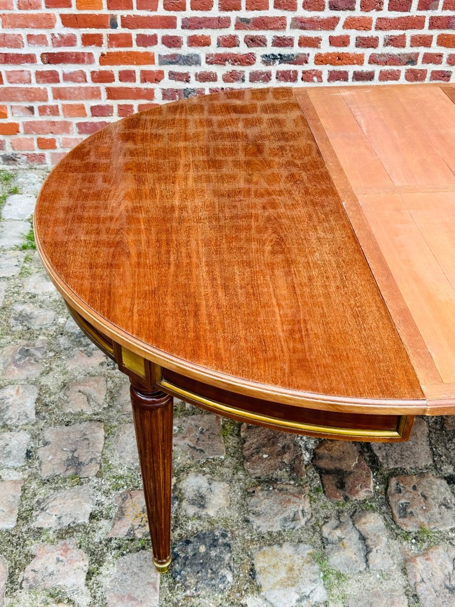 Maison Gouffe table de salle à manger à allonges en acajou Louis XVI -photo-3