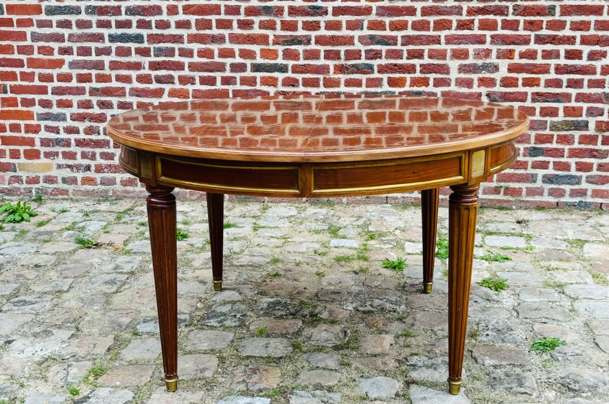 Maison Gouffe table de salle à manger à allonges en acajou Louis XVI -photo-6