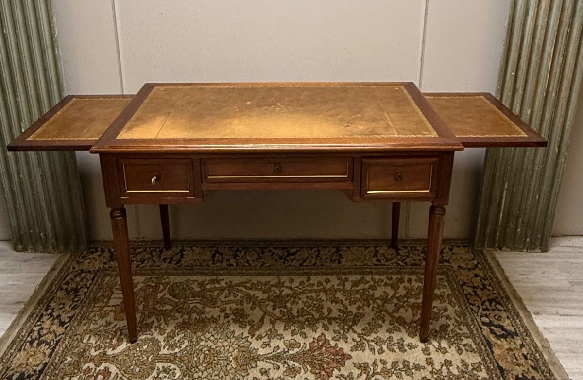 Louis XVI Style Mahogany Bureau Plat -photo-4