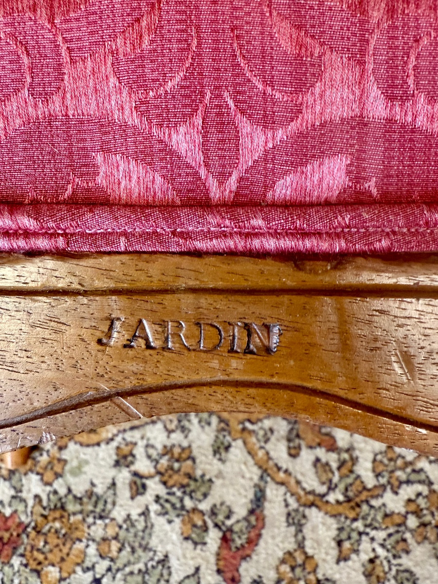 Louis XV Period Armchair Stamped Jardin Martin -photo-2