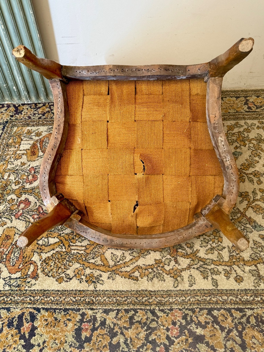 Louis XV Period Armchair Stamped Jardin Martin -photo-5