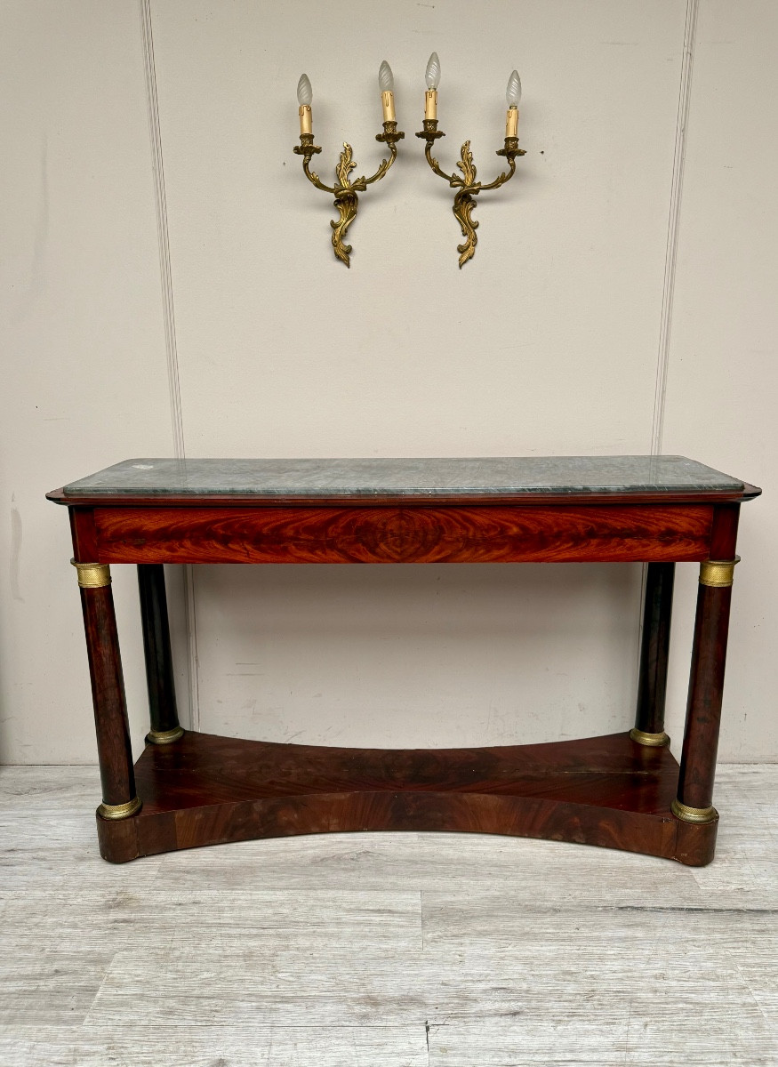 Empire Period Mahogany Console 