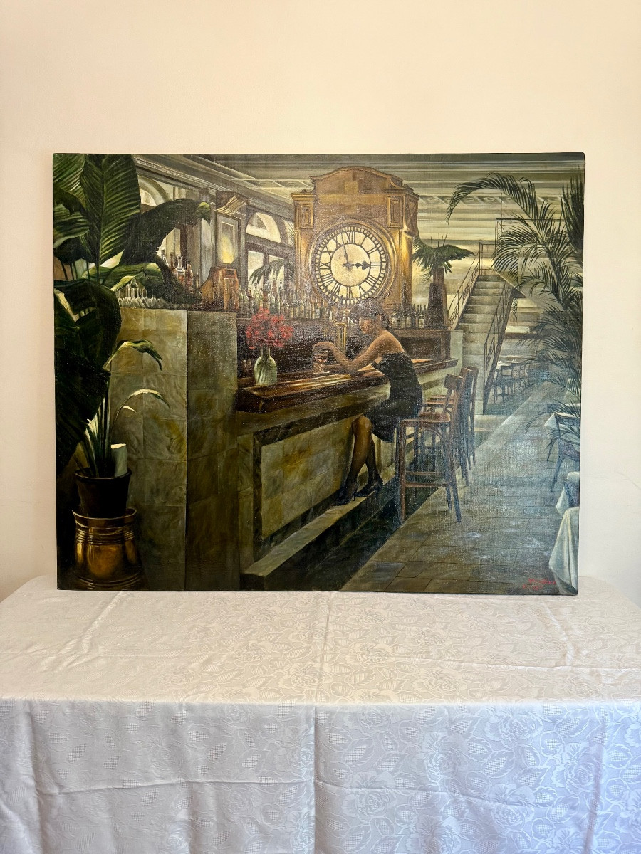 Oil On Canvas By Harry Mc Cormick American -photo-7