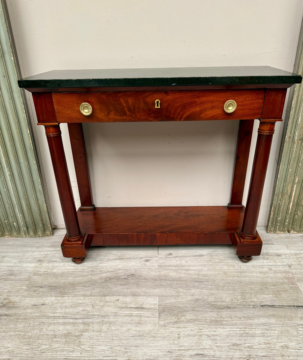 Console De Style Empire En Acajou D’époque 19 ème -photo-2