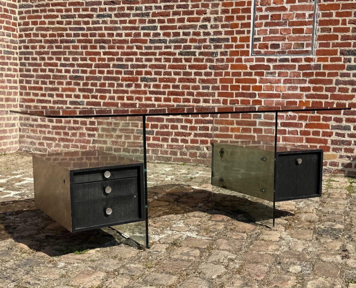 Xavier Marbot Minister's Desk In Brushed Steel -photo-3