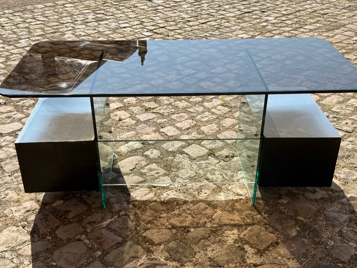 Xavier Marbot Minister's Desk In Brushed Steel -photo-4