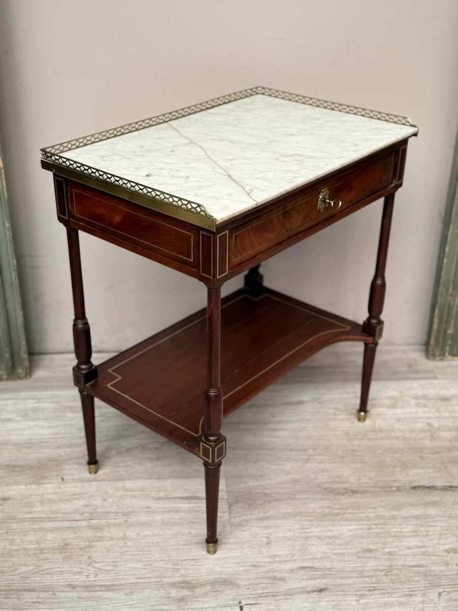 Louis XVI Mahogany Writing Table From The Napoleon III Period-photo-3