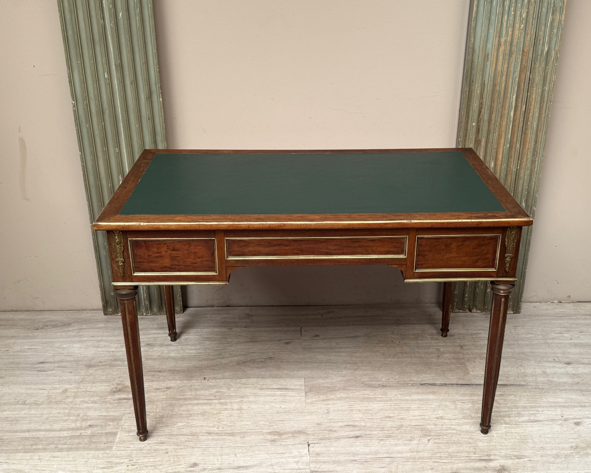 Louis XVI Mahogany Desk With Drawers From The Napoleon III Period -photo-3