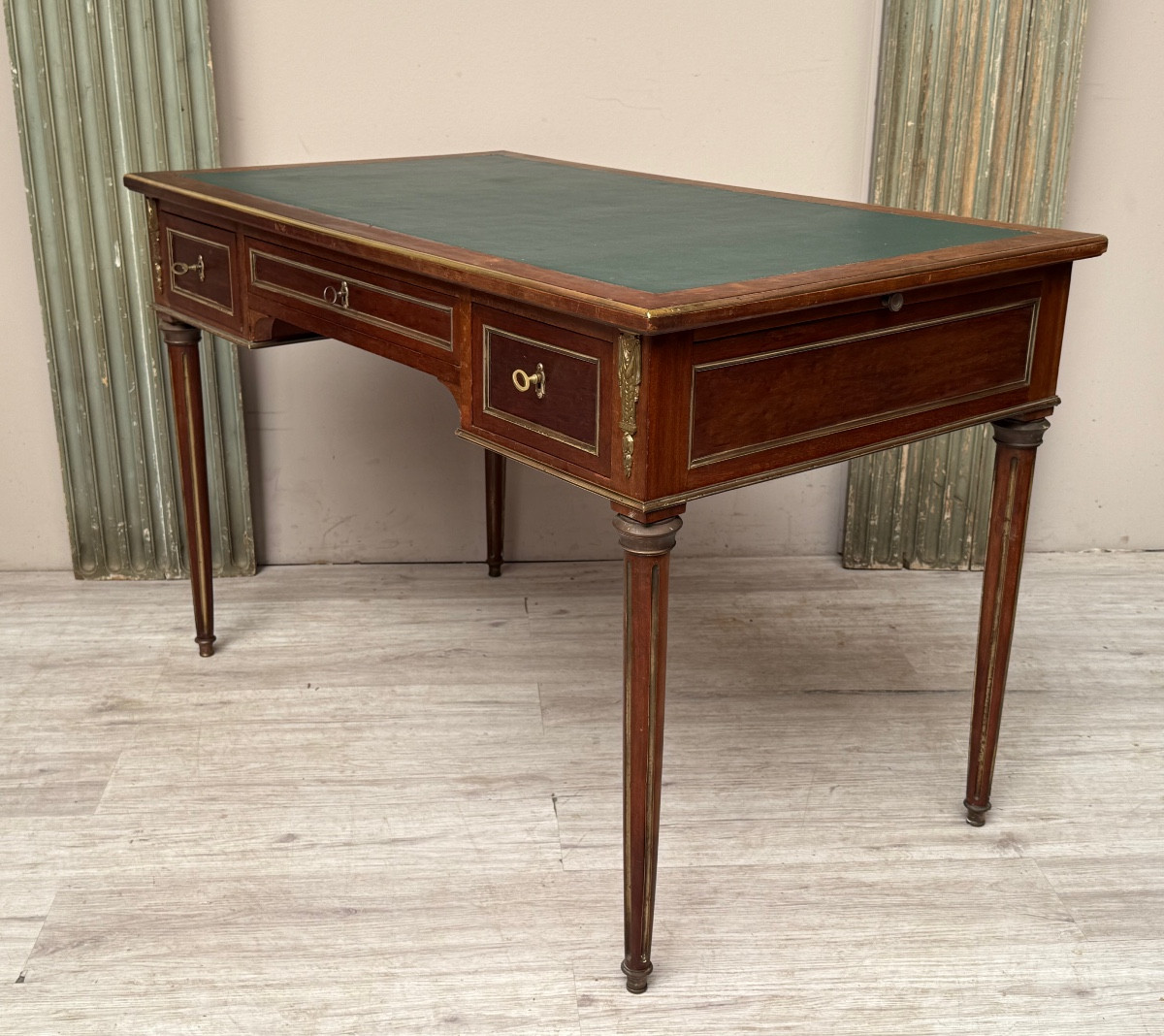 Louis XVI Mahogany Desk With Drawers From The Napoleon III Period -photo-4