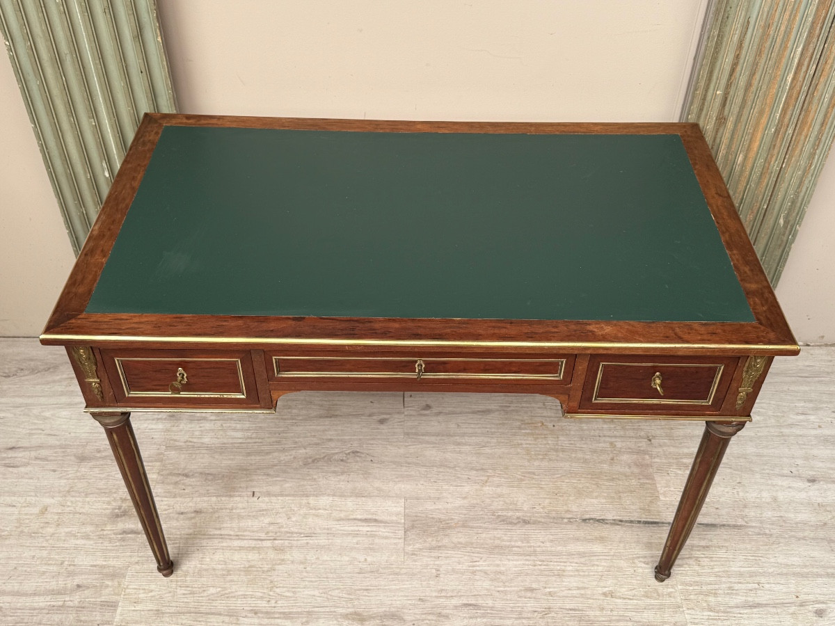Louis XVI Mahogany Desk With Drawers From The Napoleon III Period -photo-2