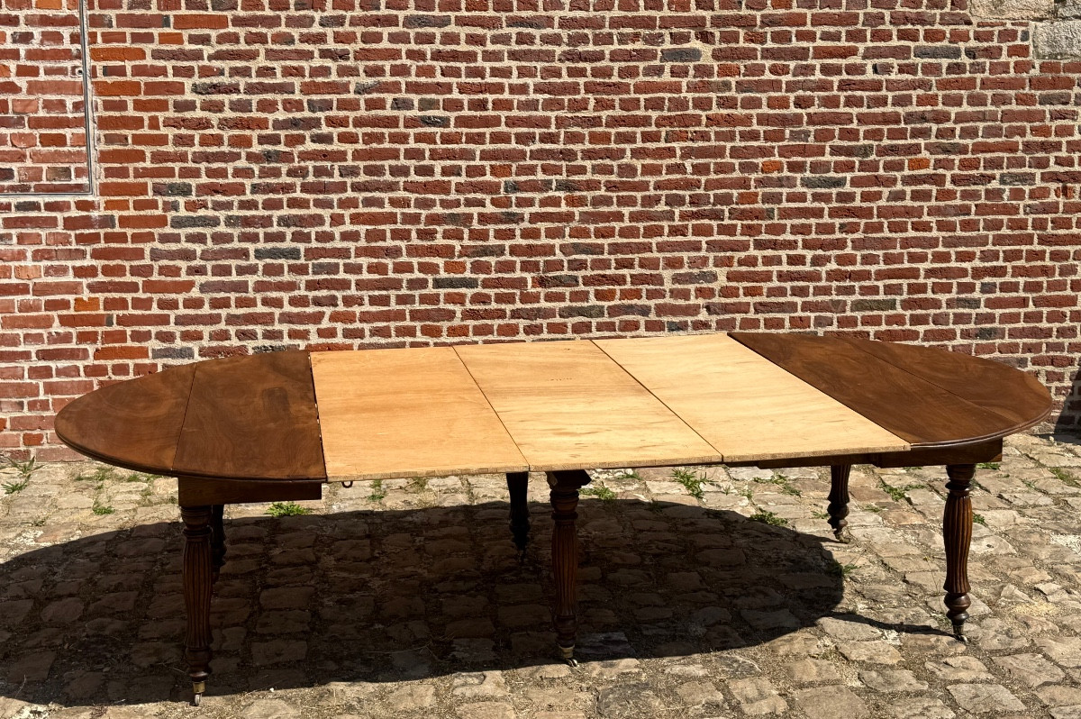 Large 19th Century Mahogany Dining Room Table -photo-2