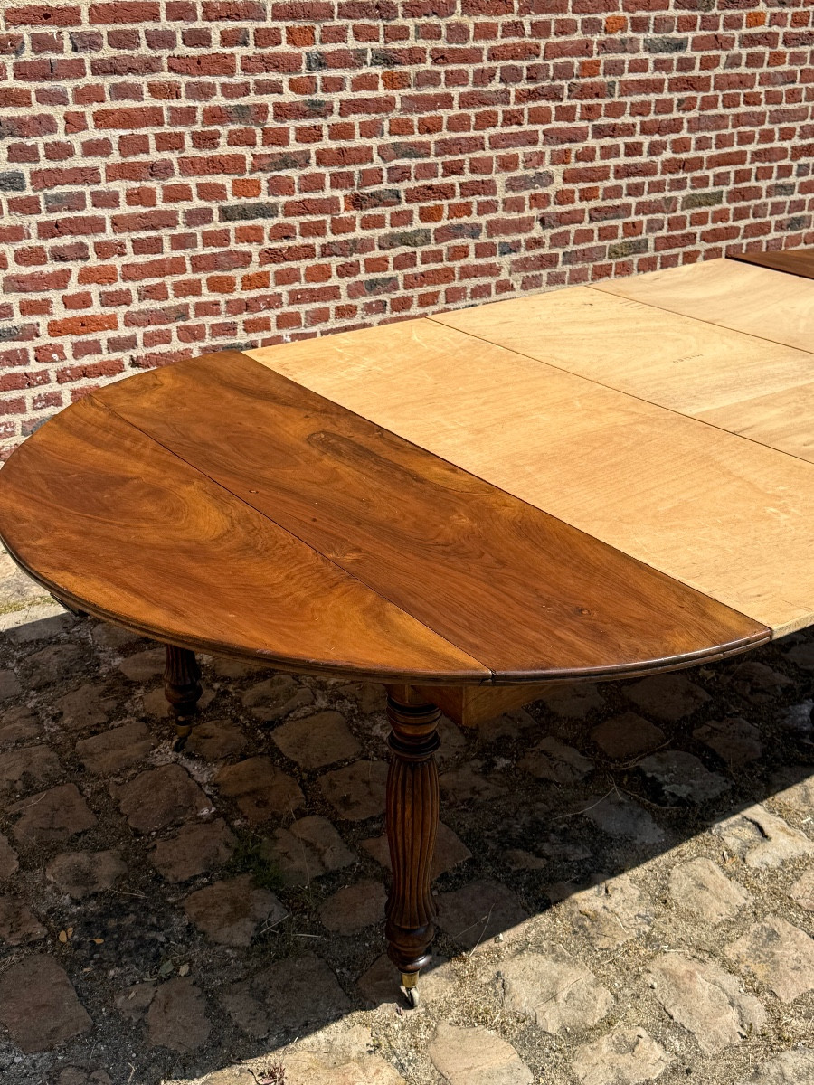 Large 19th Century Mahogany Dining Room Table -photo-4