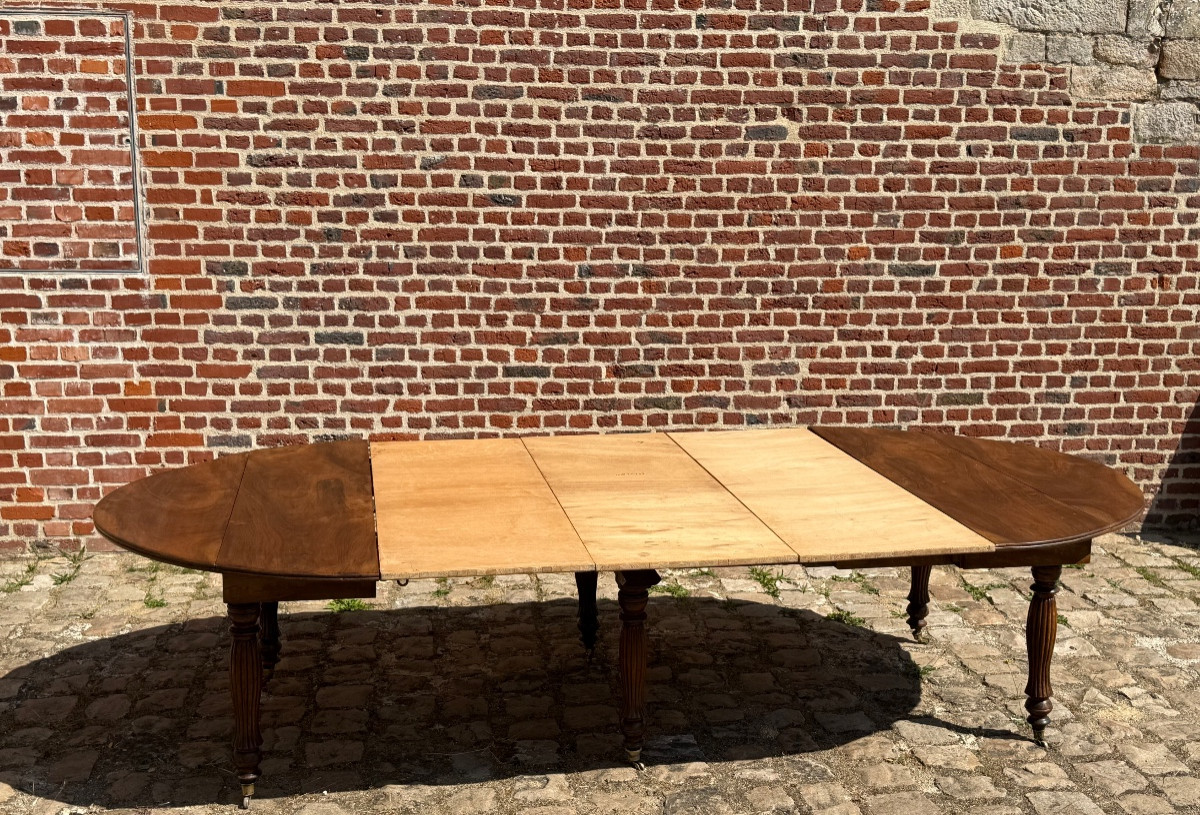 Large 19th Century Mahogany Dining Room Table -photo-6
