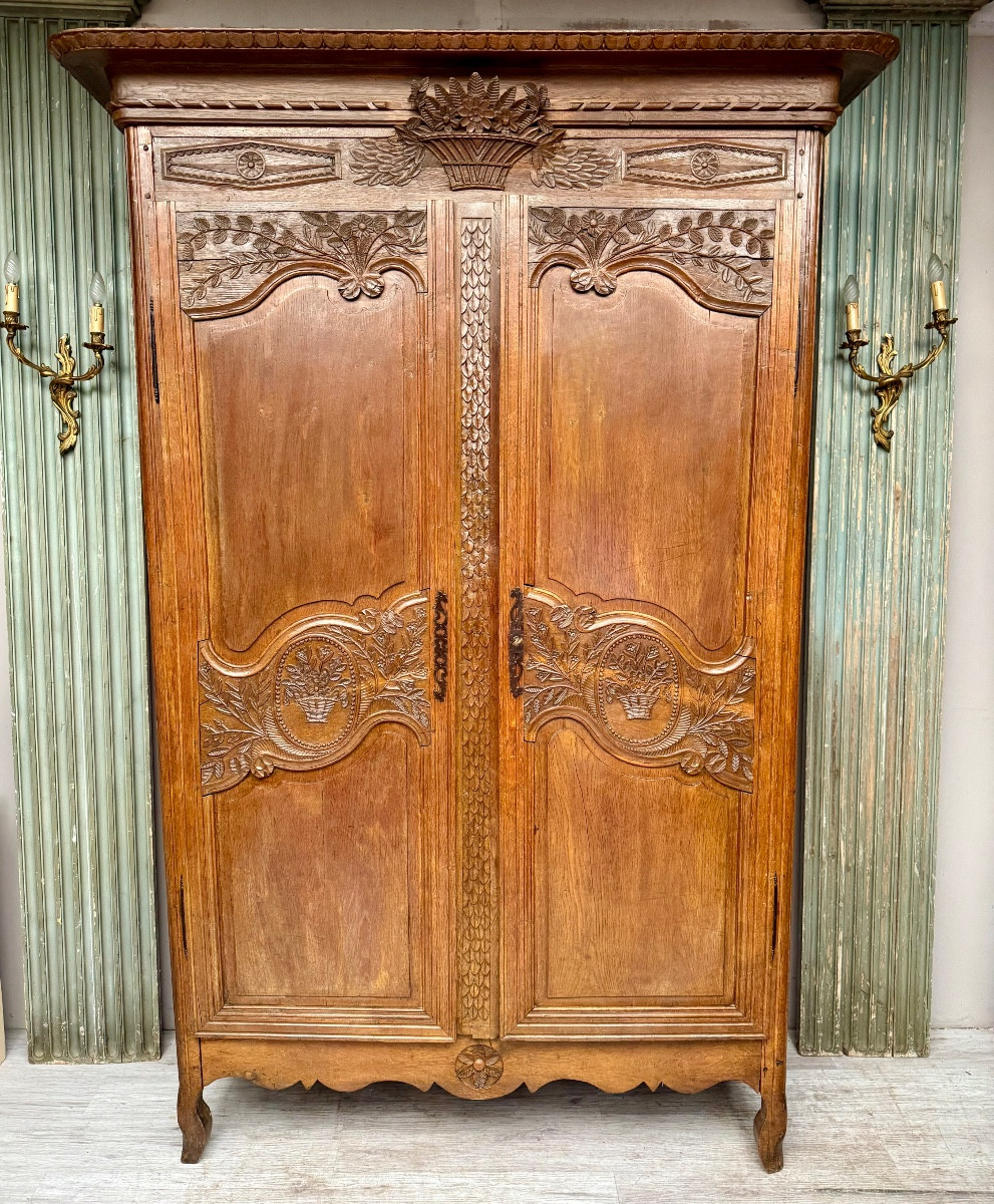 Armoire normande de mariage d’époque XIX éme 