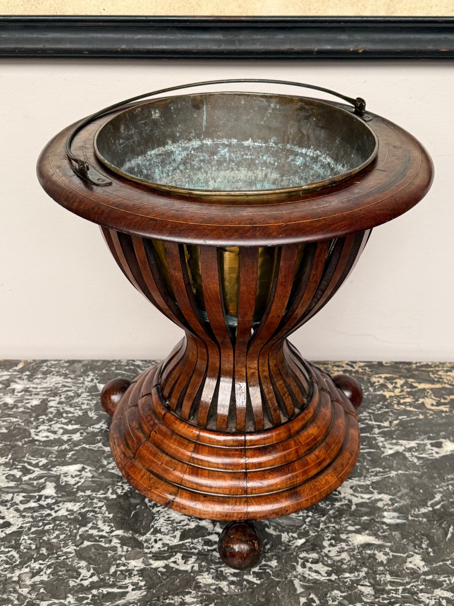19th Century Mahogany Wine Cooler-photo-1
