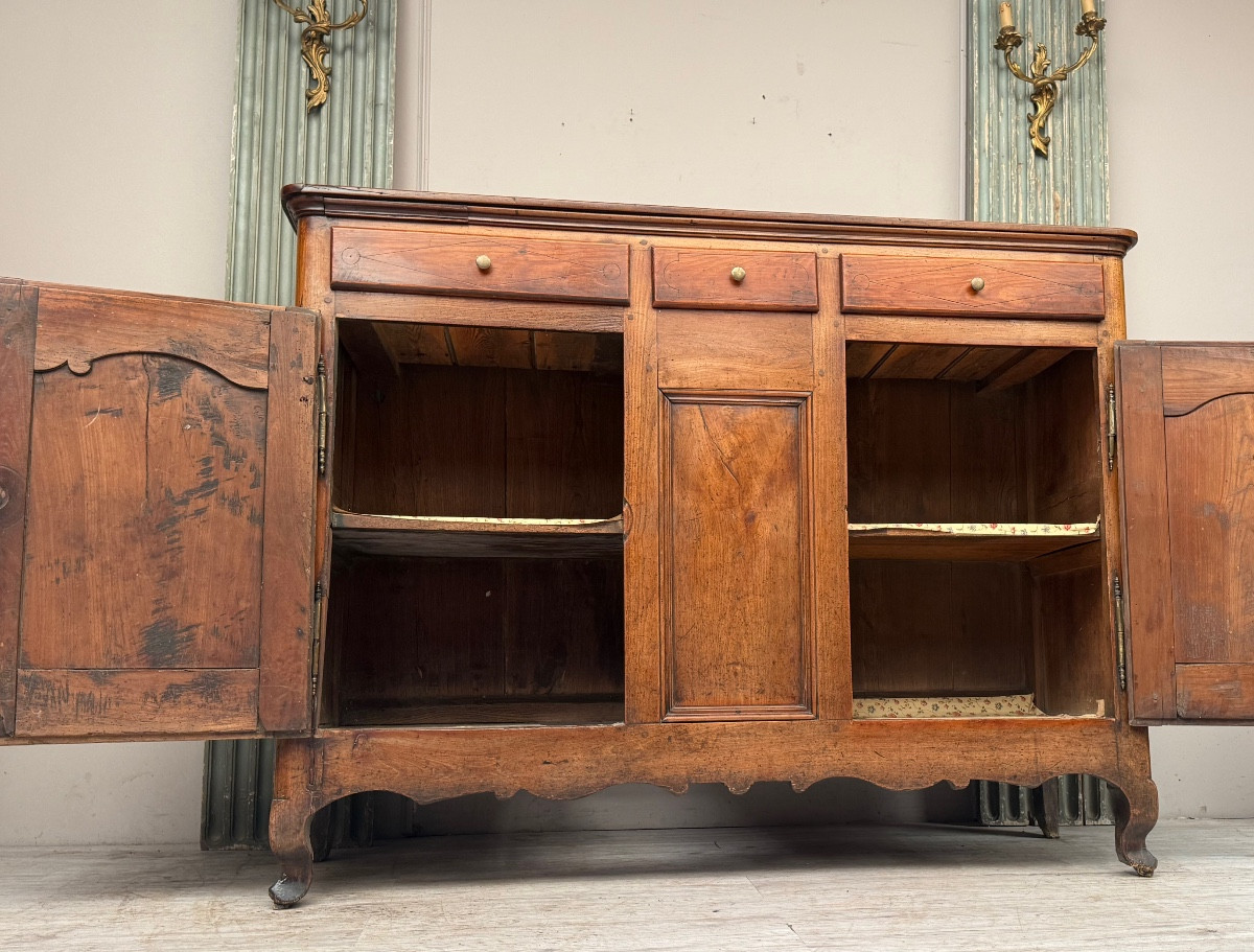 Louis XV Sideboard In Cherry Wood From The 18th Century-photo-2