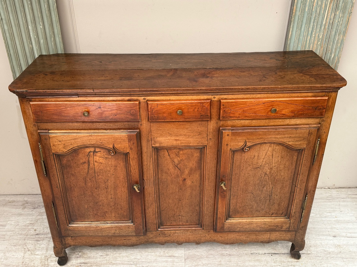 Louis XV Sideboard In Cherry Wood From The 18th Century-photo-4