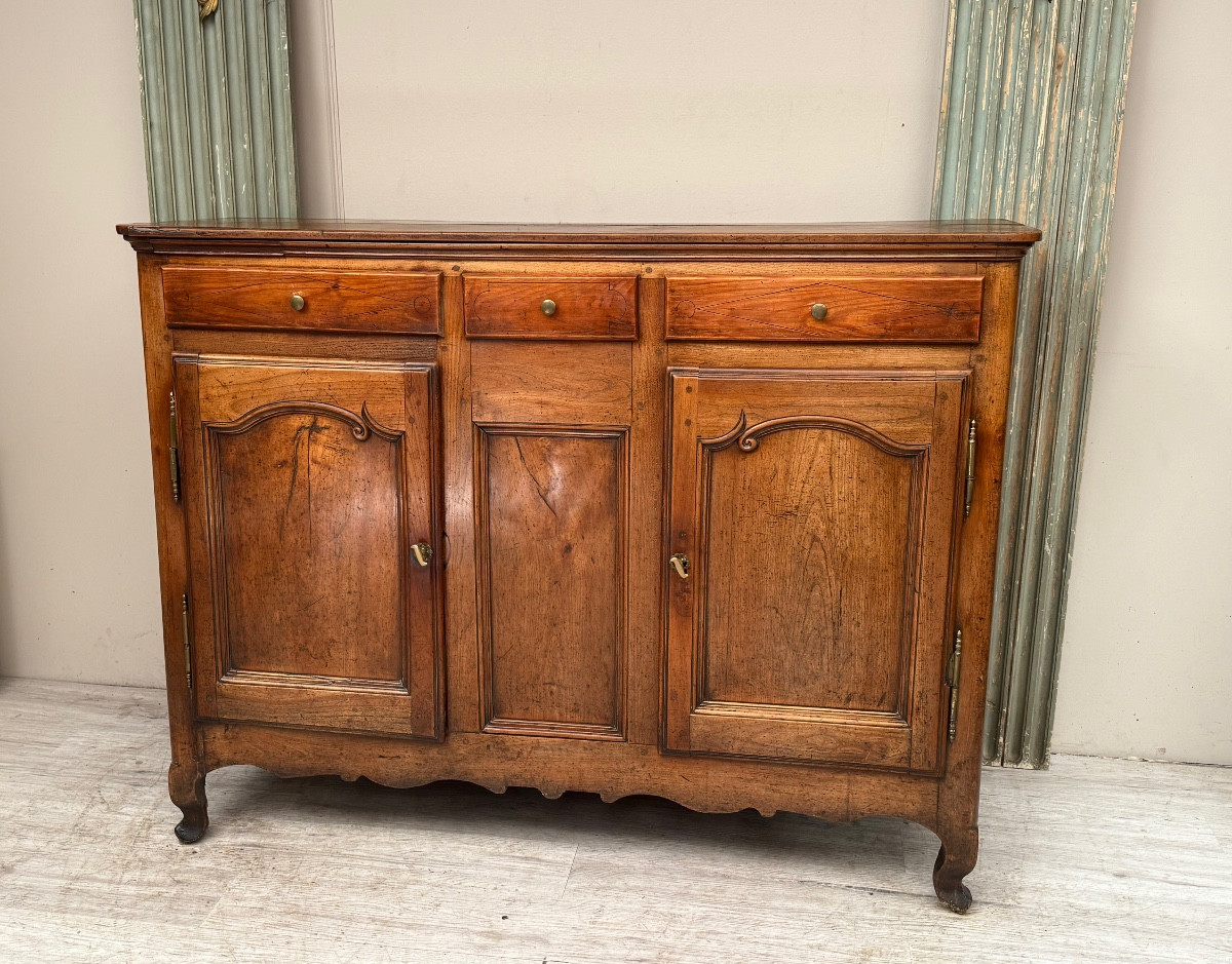 Louis XV Sideboard In Cherry Wood From The 18th Century-photo-1