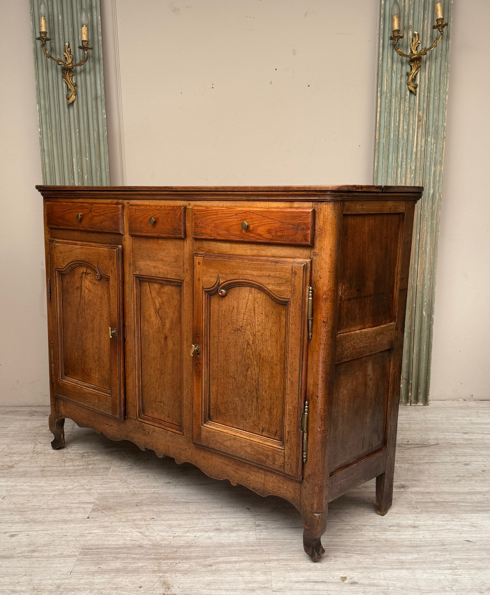 Louis XV Sideboard In Cherry Wood From The 18th Century-photo-2