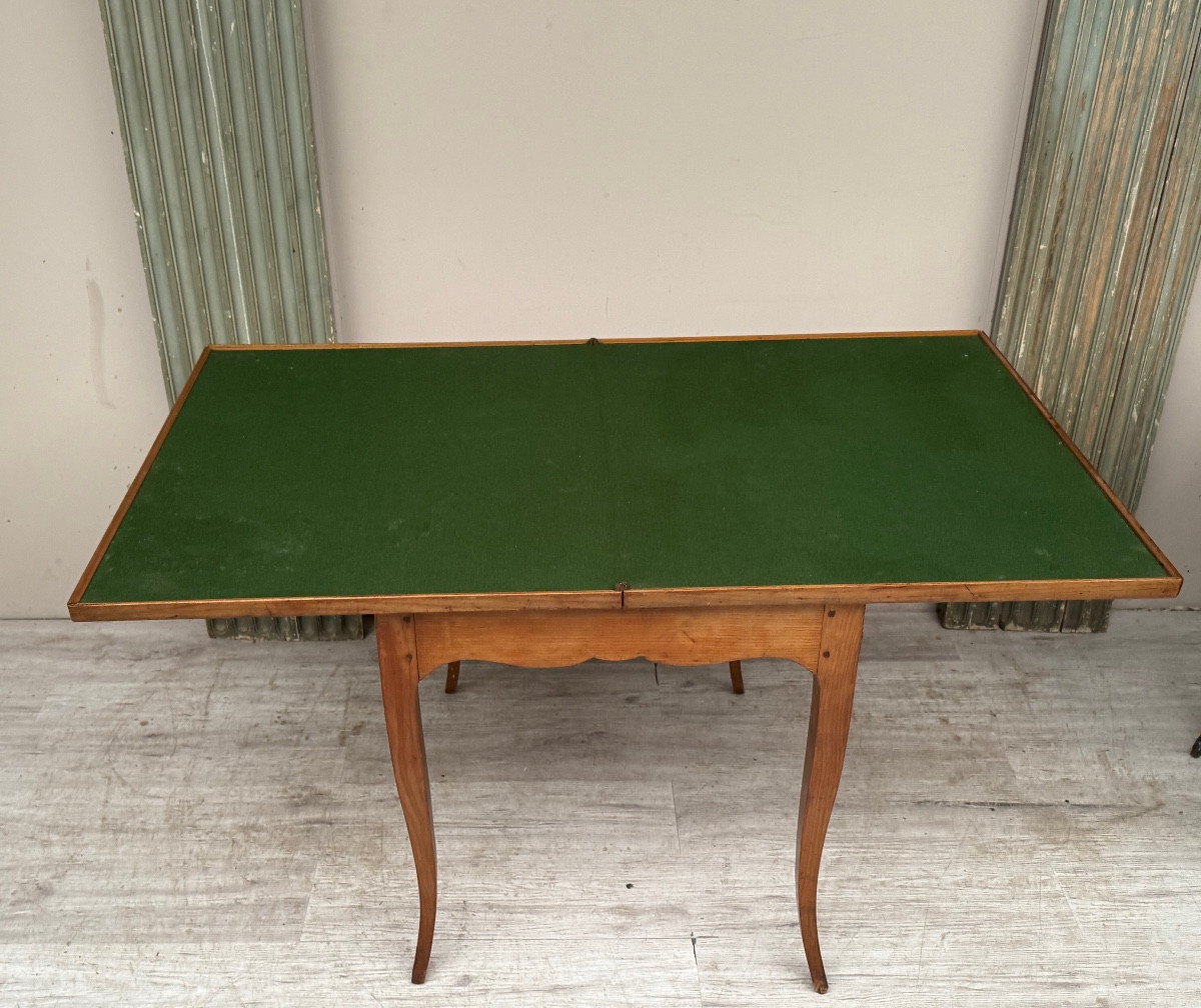 Louis XV Style Cherry Wood Games Table -photo-2