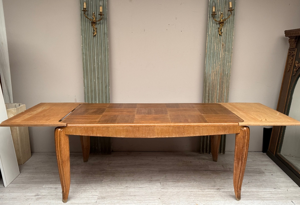 Art Deco Period Oak Table -photo-3