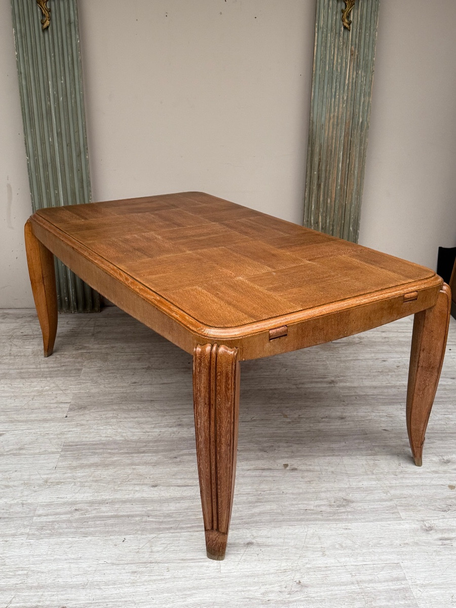 Art Deco Period Oak Table -photo-7