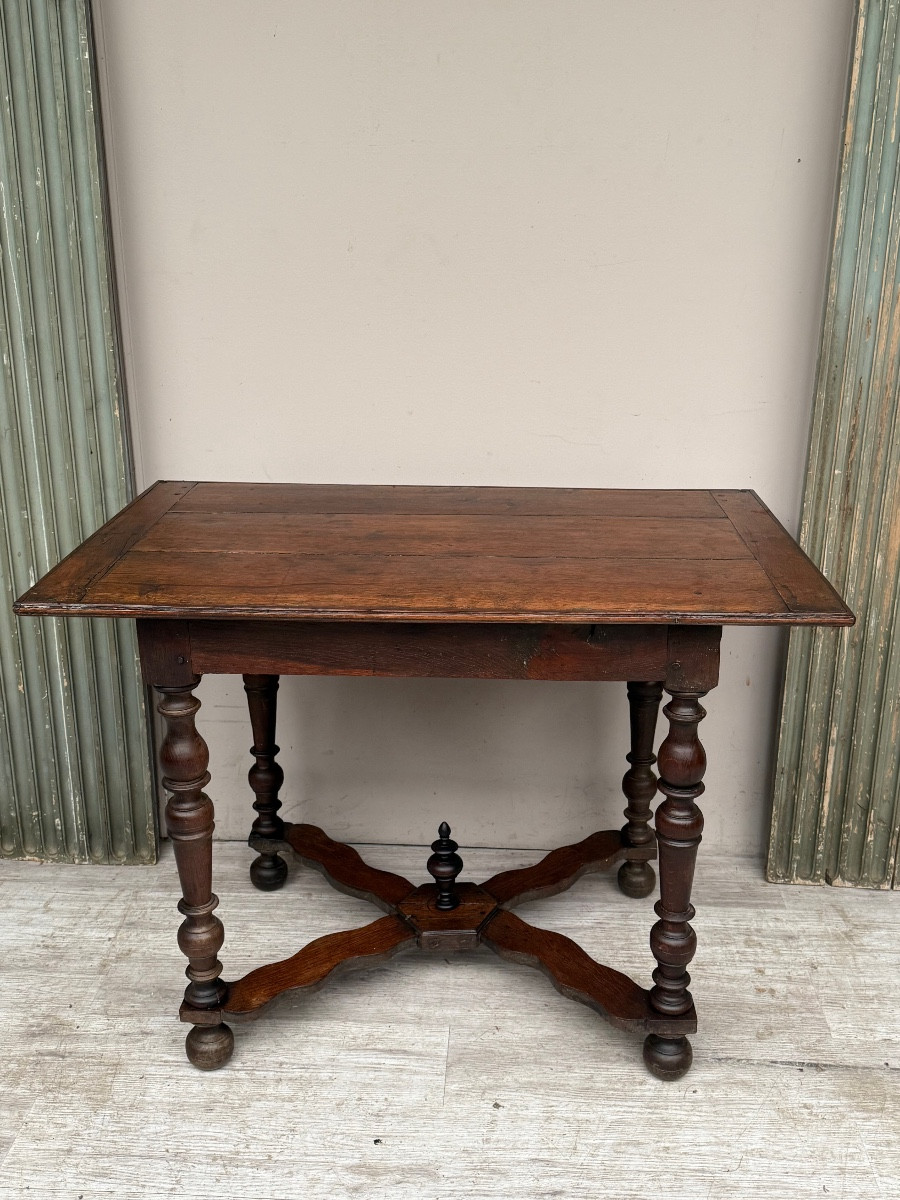Table de milieu en chêne d’époque Louis XIII-photo-1