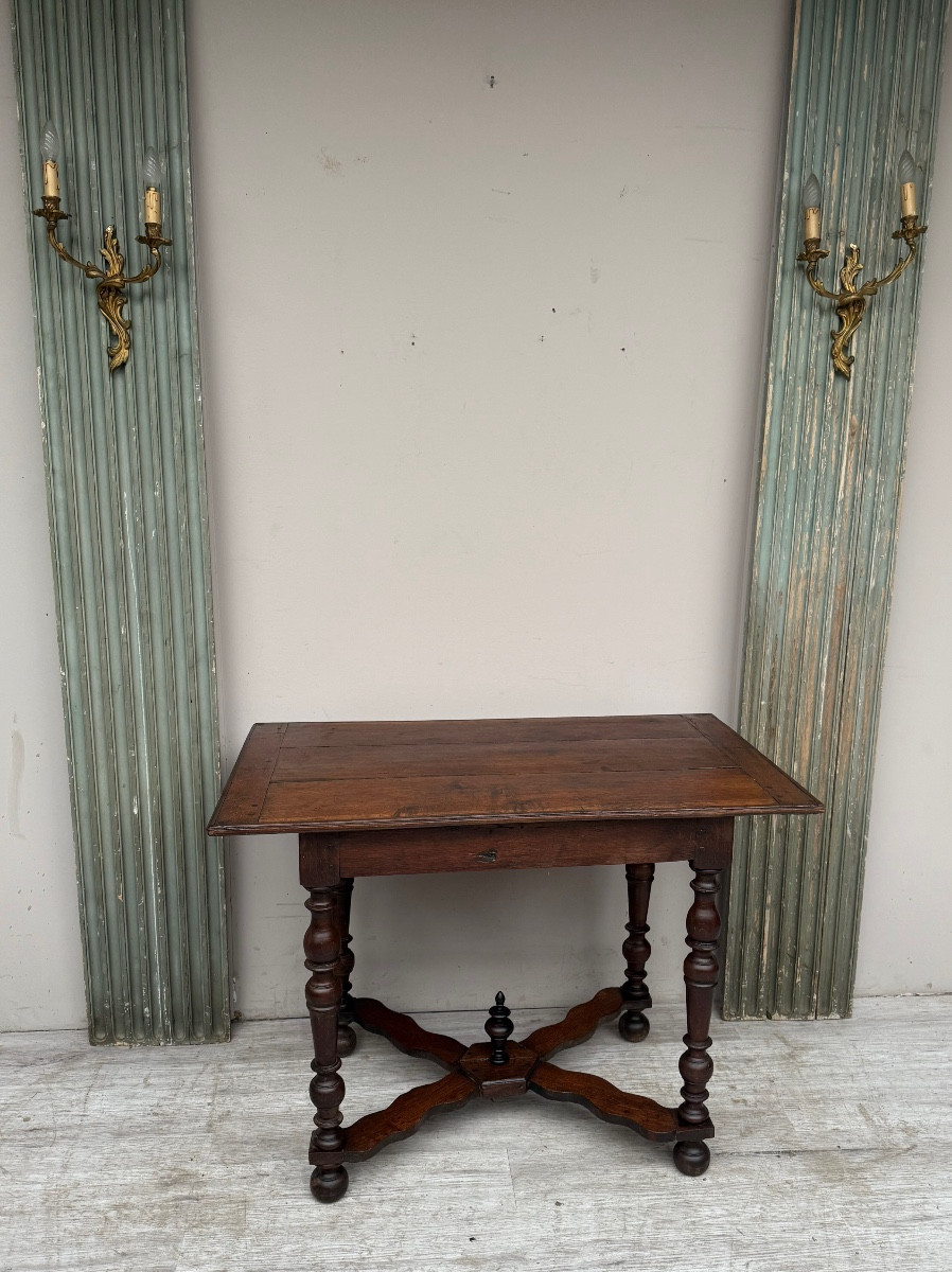 Table de milieu en chêne d’époque Louis XIII-photo-3