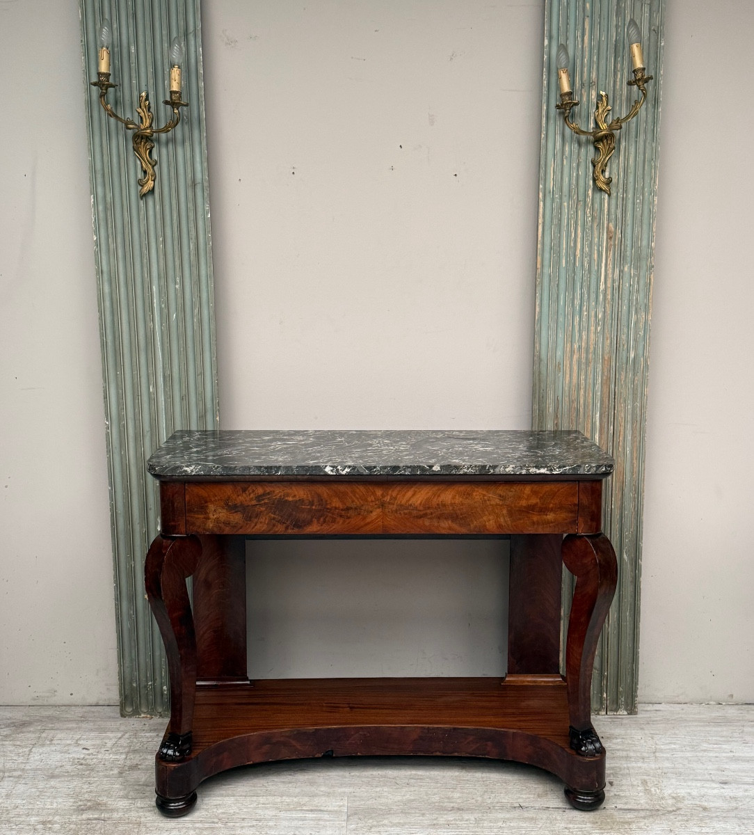 Empire Period Mahogany Console 