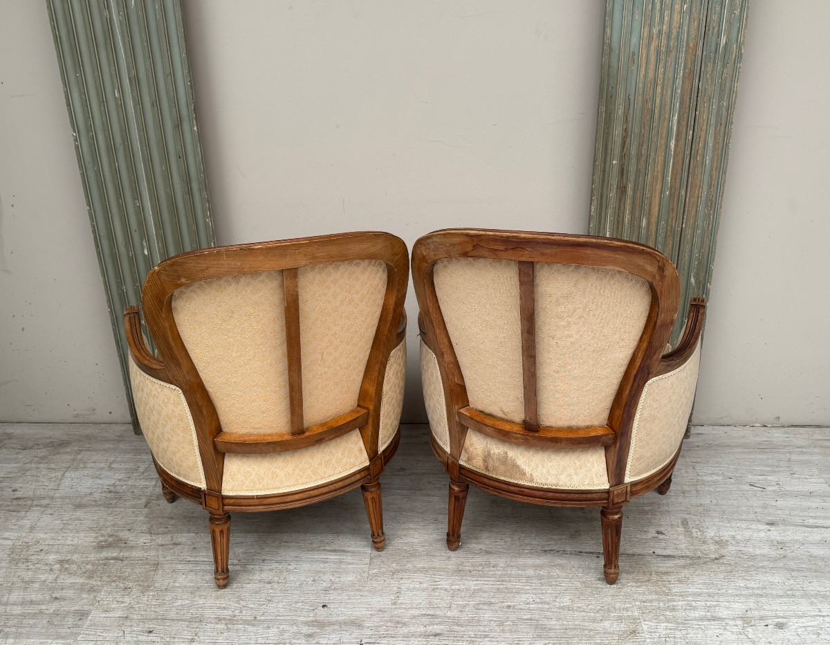 Pair Of Louis XVI Style Armchairs From The Carlton Hotel In Cannes -photo-3