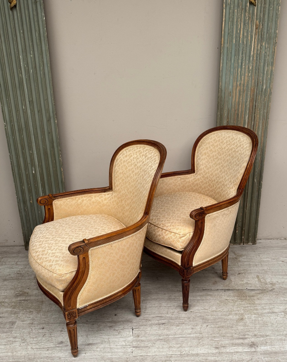 Pair Of Louis XVI Style Armchairs From The Carlton Hotel In Cannes -photo-4