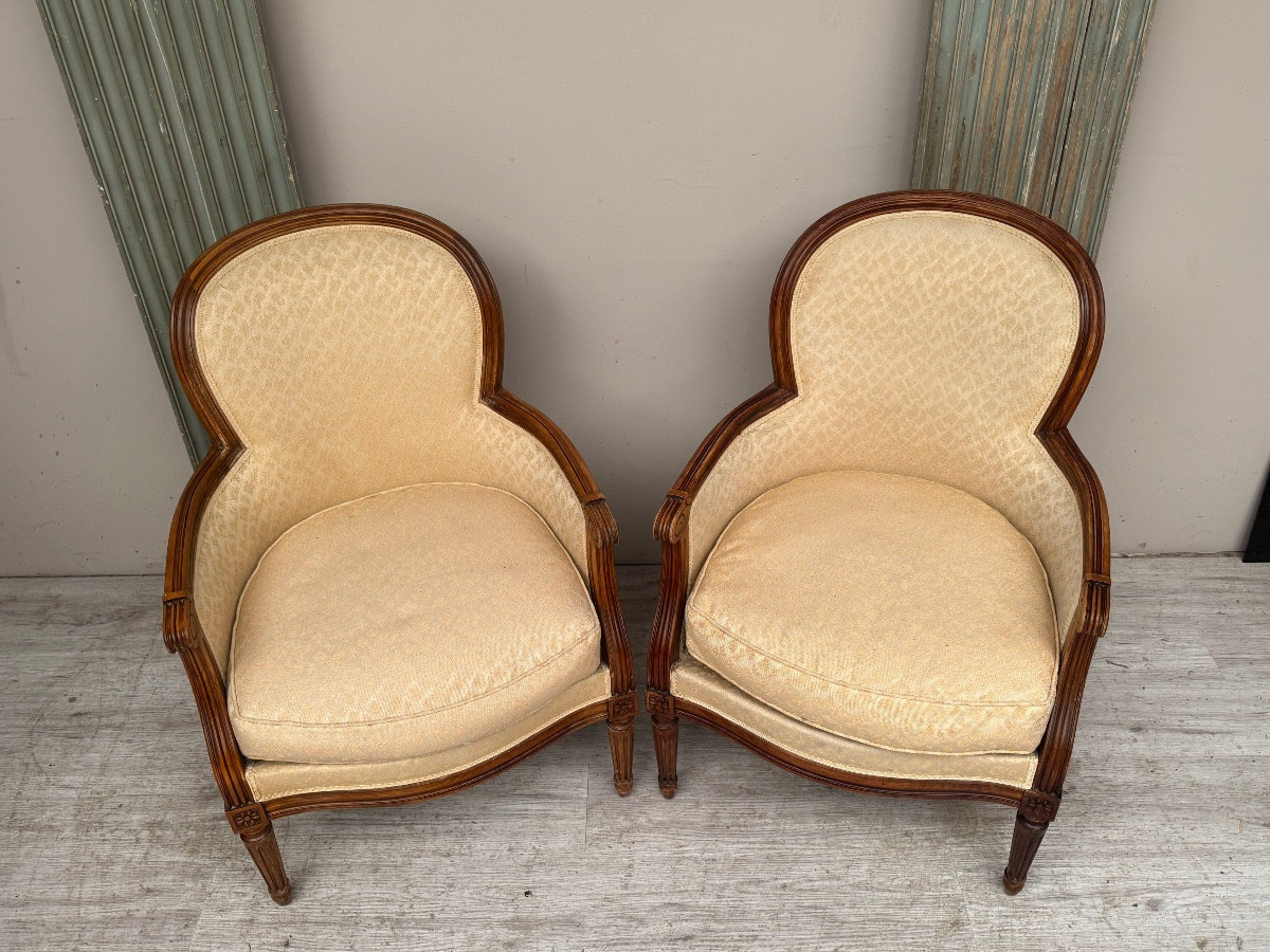 Pair Of Louis XVI Style Armchairs From The Carlton Hotel In Cannes -photo-1