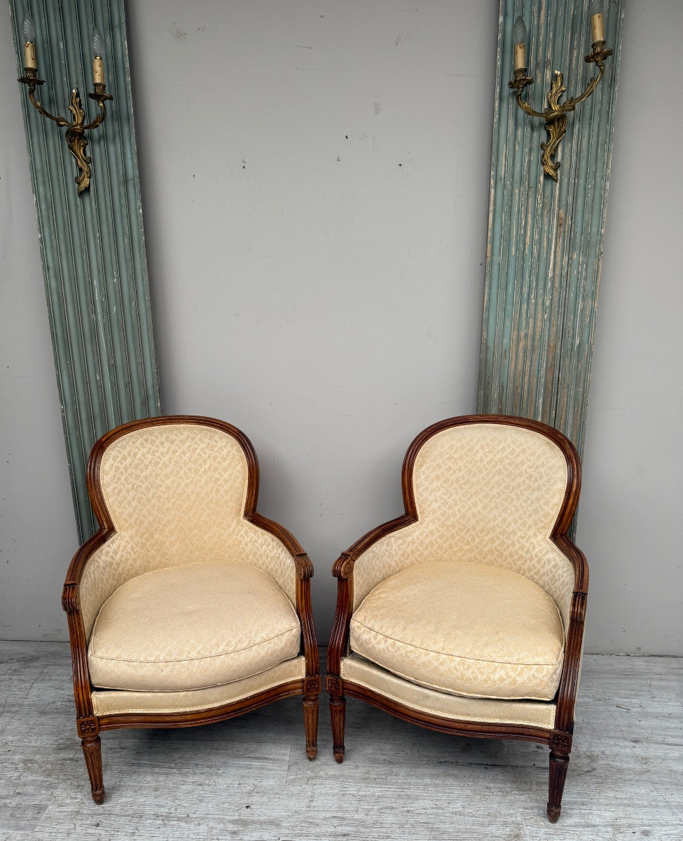 Pair Of Louis XVI Style Armchairs From The Carlton Hotel In Cannes -photo-2