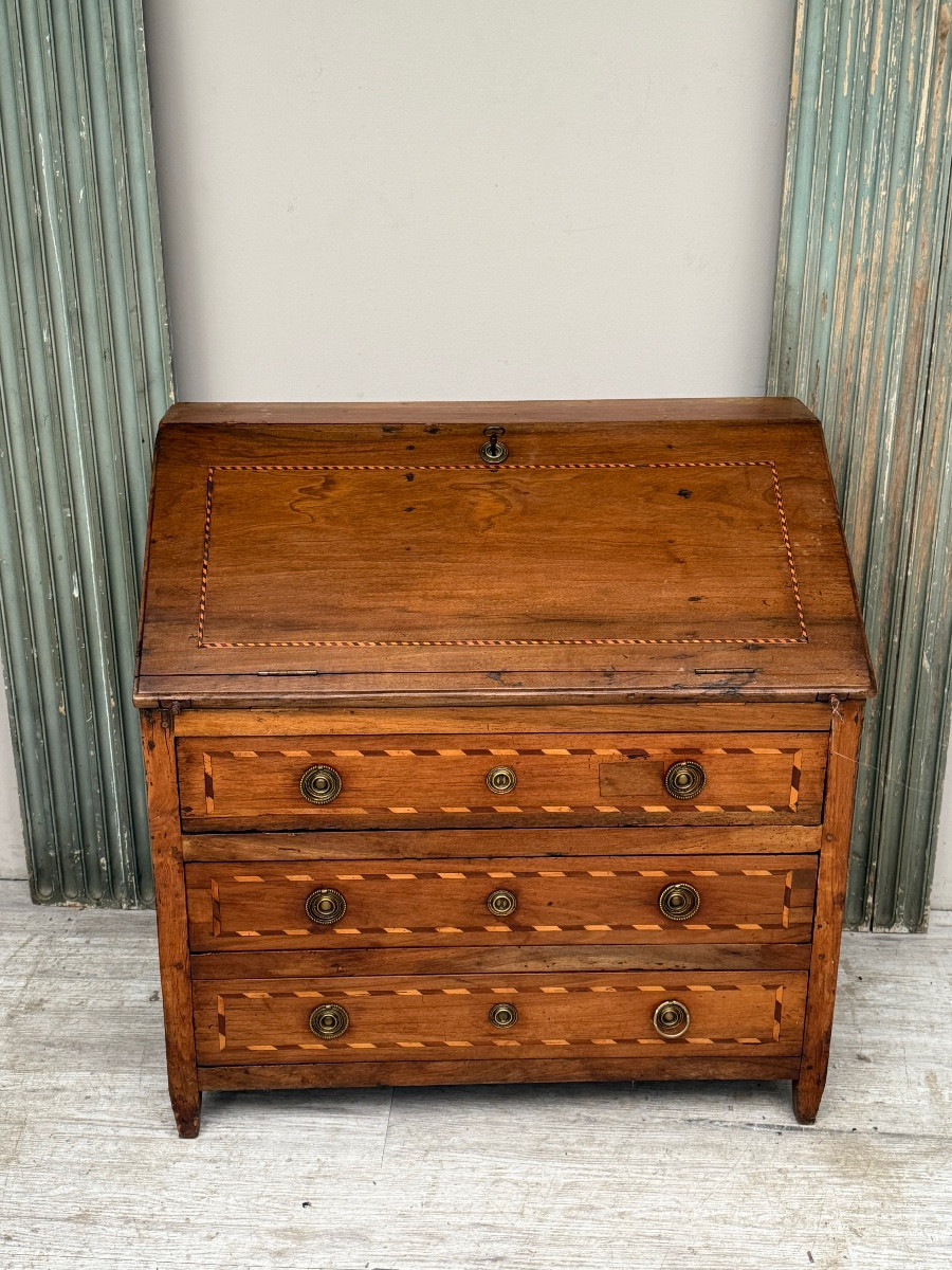 Louis XVI Period Walnut Sloping Desk -photo-3