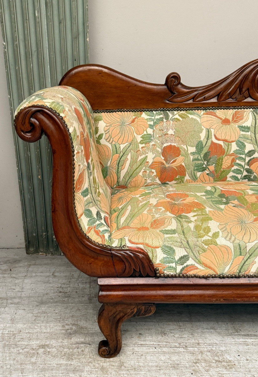 Charles X Period Mahogany Bench -photo-2