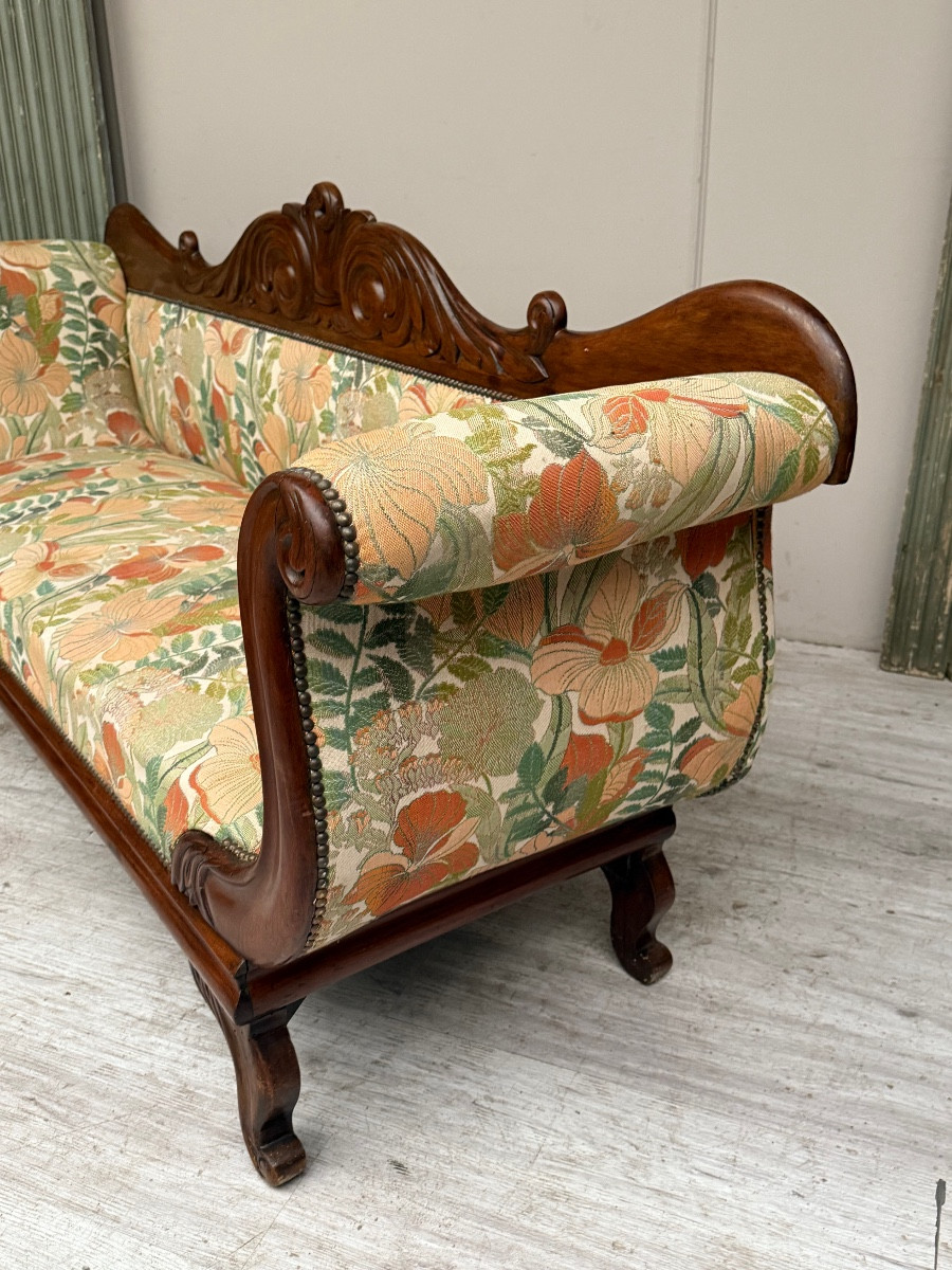 Charles X Period Mahogany Bench -photo-2