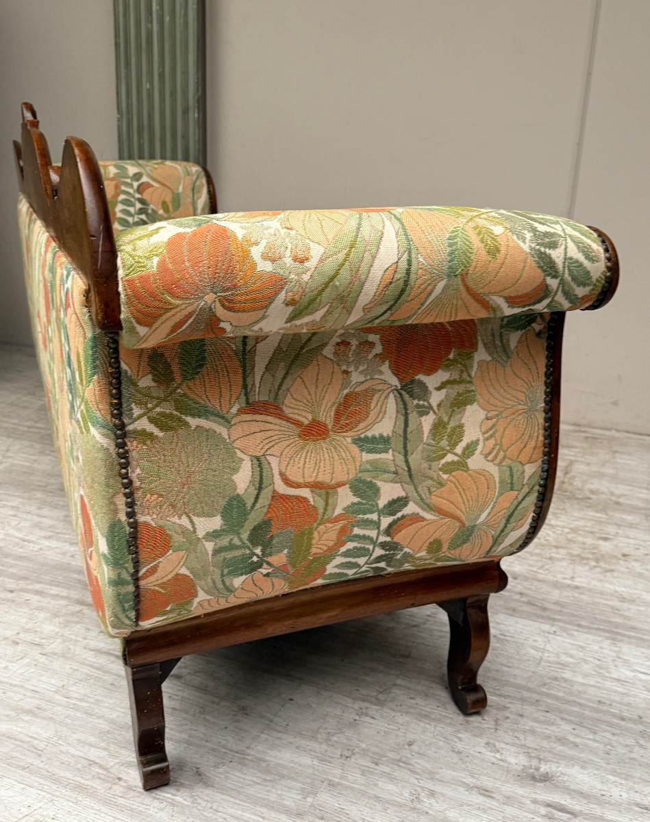 Charles X Period Mahogany Bench -photo-3