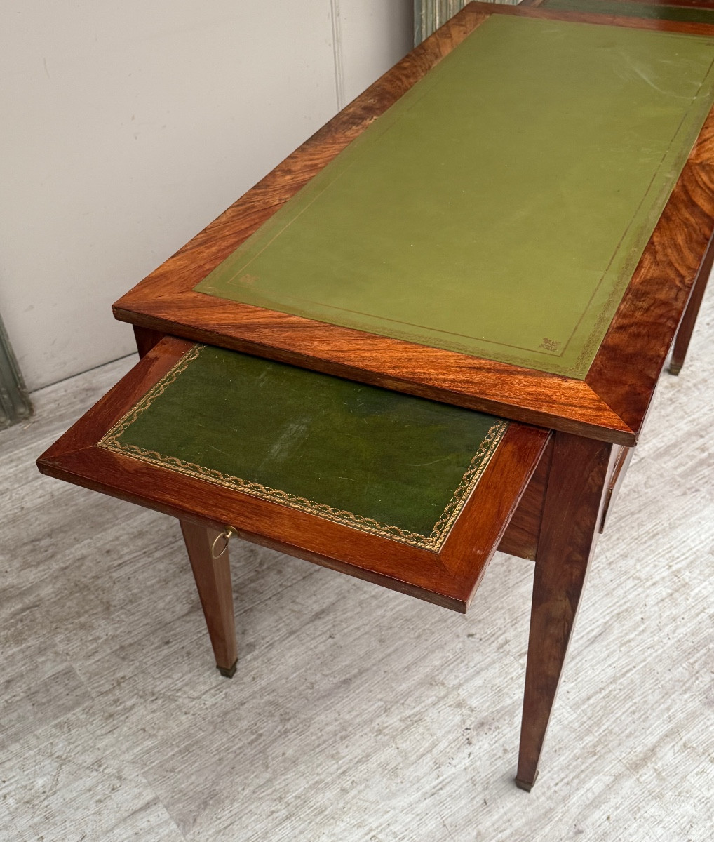 Louis XVI Mahogany Desk With Drawers, 19th Century -photo-3