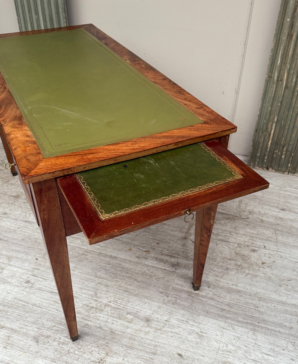 Louis XVI Mahogany Desk With Drawers, 19th Century -photo-2