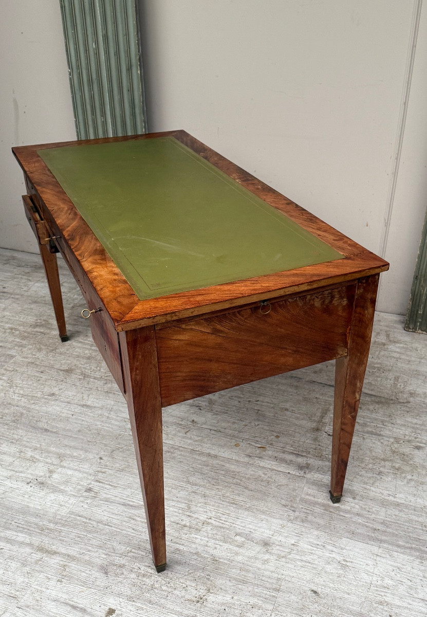 Louis XVI Mahogany Desk With Drawers, 19th Century -photo-3