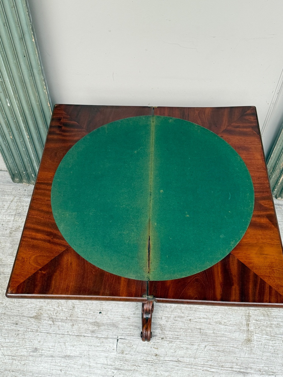 Charles X Period Mahogany Games Table-photo-2