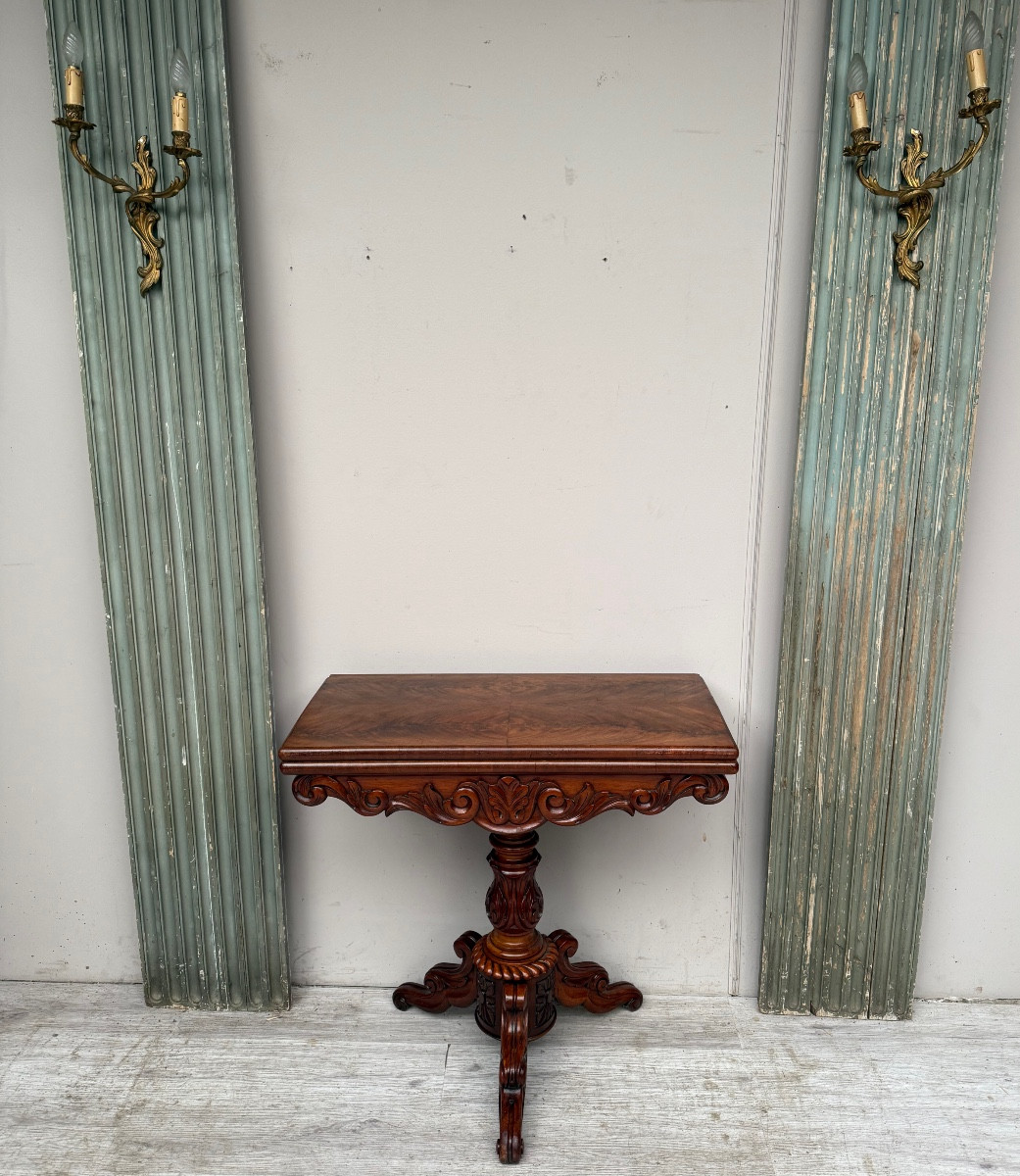 Charles X Period Mahogany Games Table