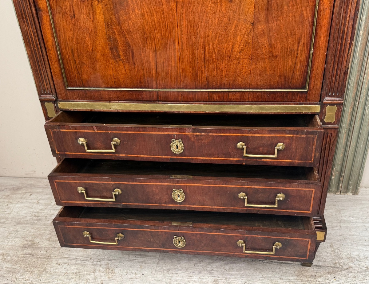 Louis XVI Mahogany Guillotine Secretary-photo-4