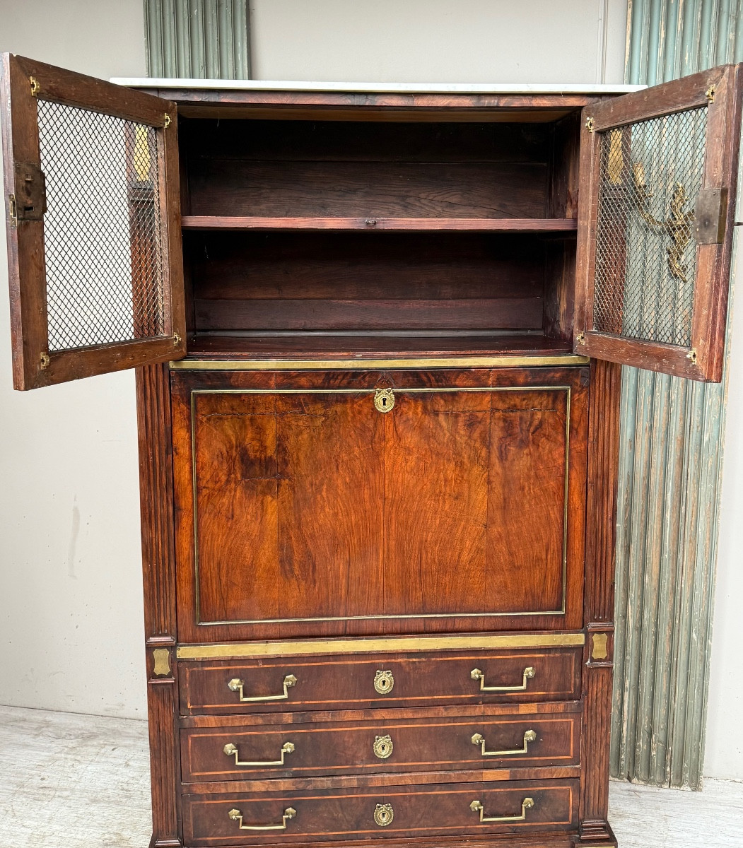 Louis XVI Mahogany Guillotine Secretary-photo-3