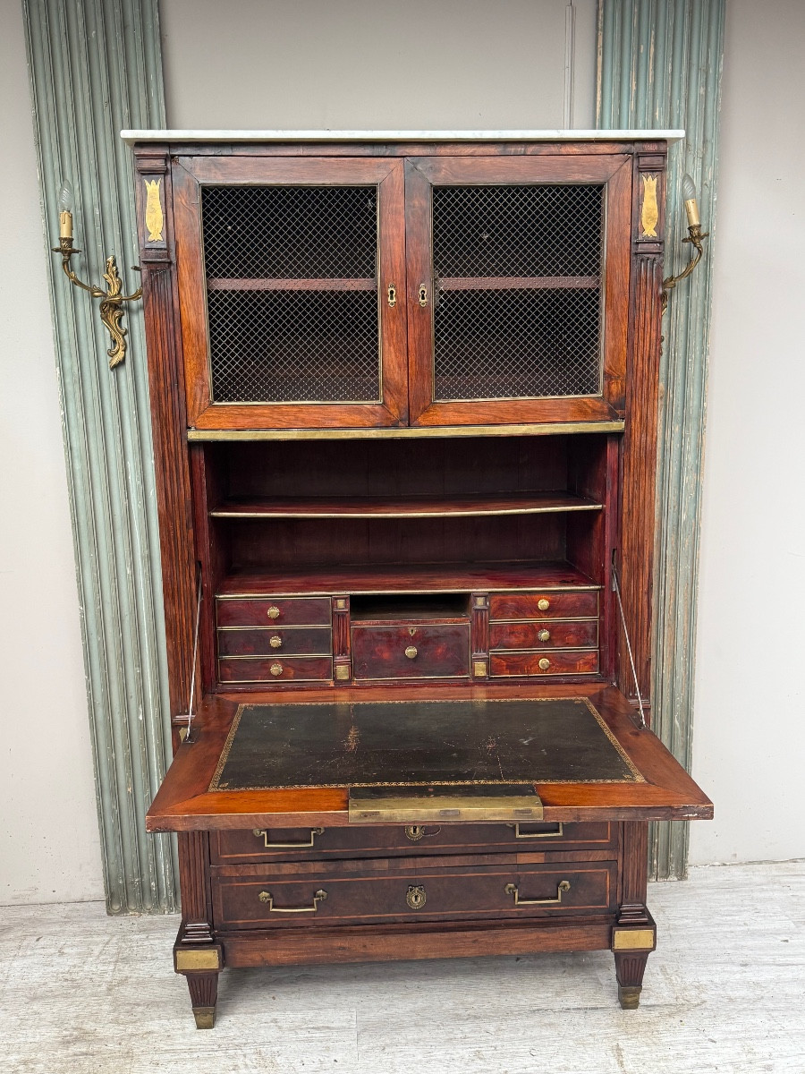 Louis XVI Mahogany Guillotine Secretary-photo-5