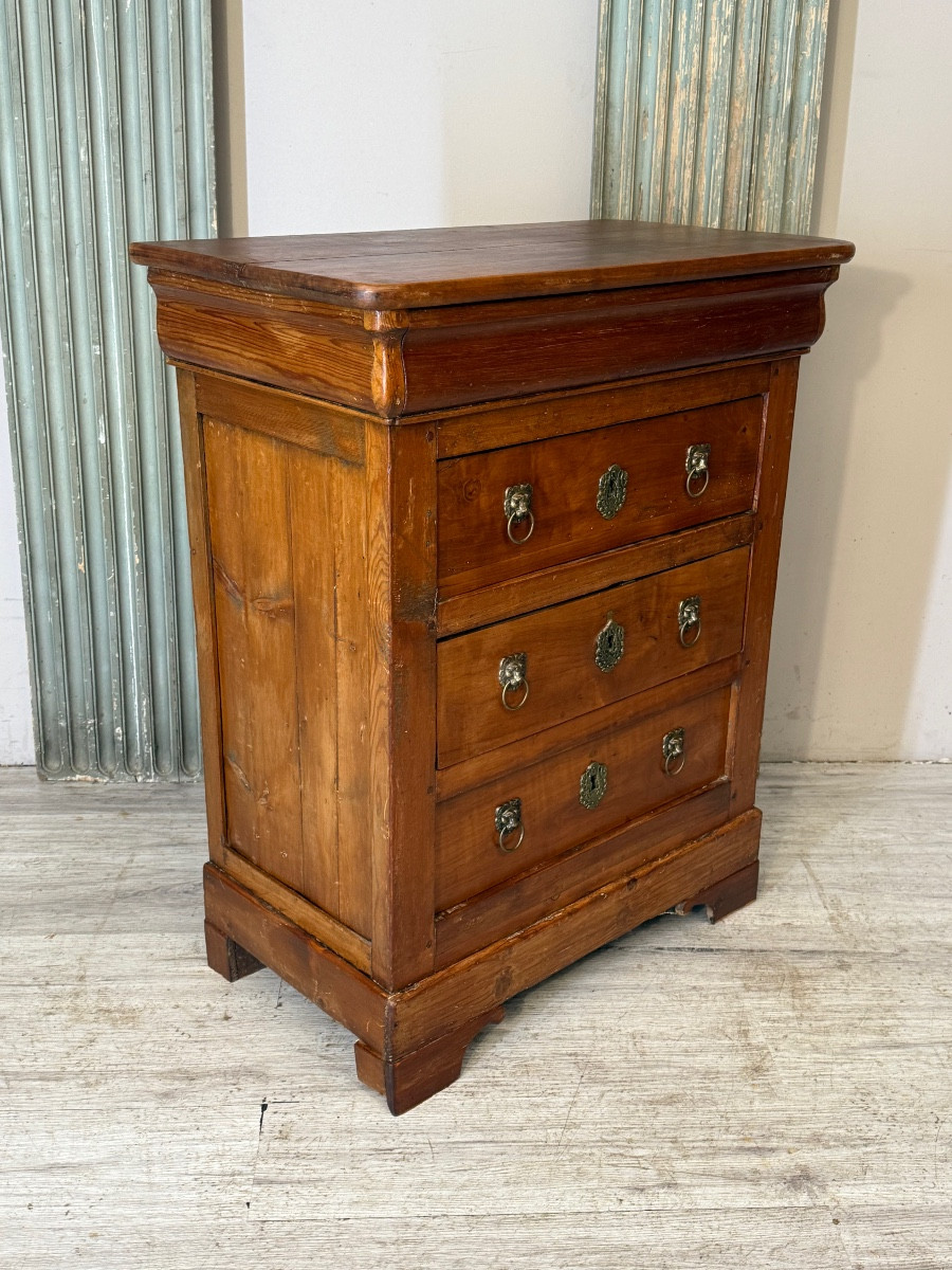 Small Cherrywood Chest Of Drawers From The Restoration Period -photo-2