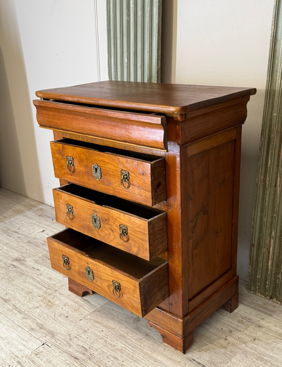 Small Cherrywood Chest Of Drawers From The Restoration Period -photo-4